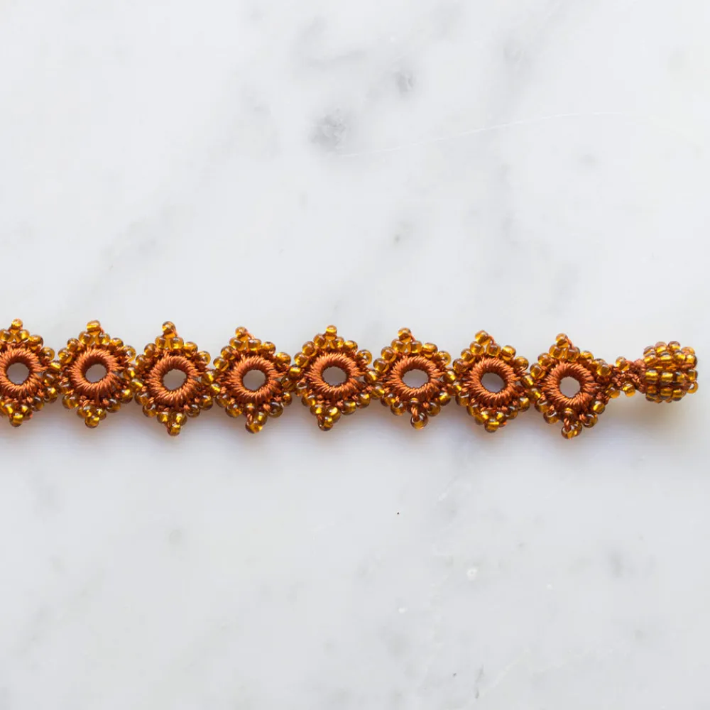 Women OTTOMANIA - Bracelet crochet Daisy - Brun