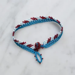 Women OTTOMANIA - Bracelet crochet Stripes - Bleu