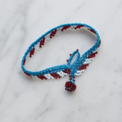 Women OTTOMANIA - Bracelet crochet Stripes - Bleu