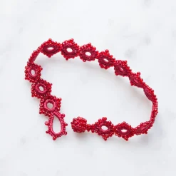 Women OTTOMANIA - Bracelet crochet Daisy - Rouge
