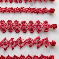 Women OTTOMANIA - Bracelet crochet Daisy - Rouge