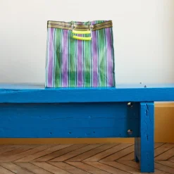 1414 PUEBCO Panier carré - Vert & Violet