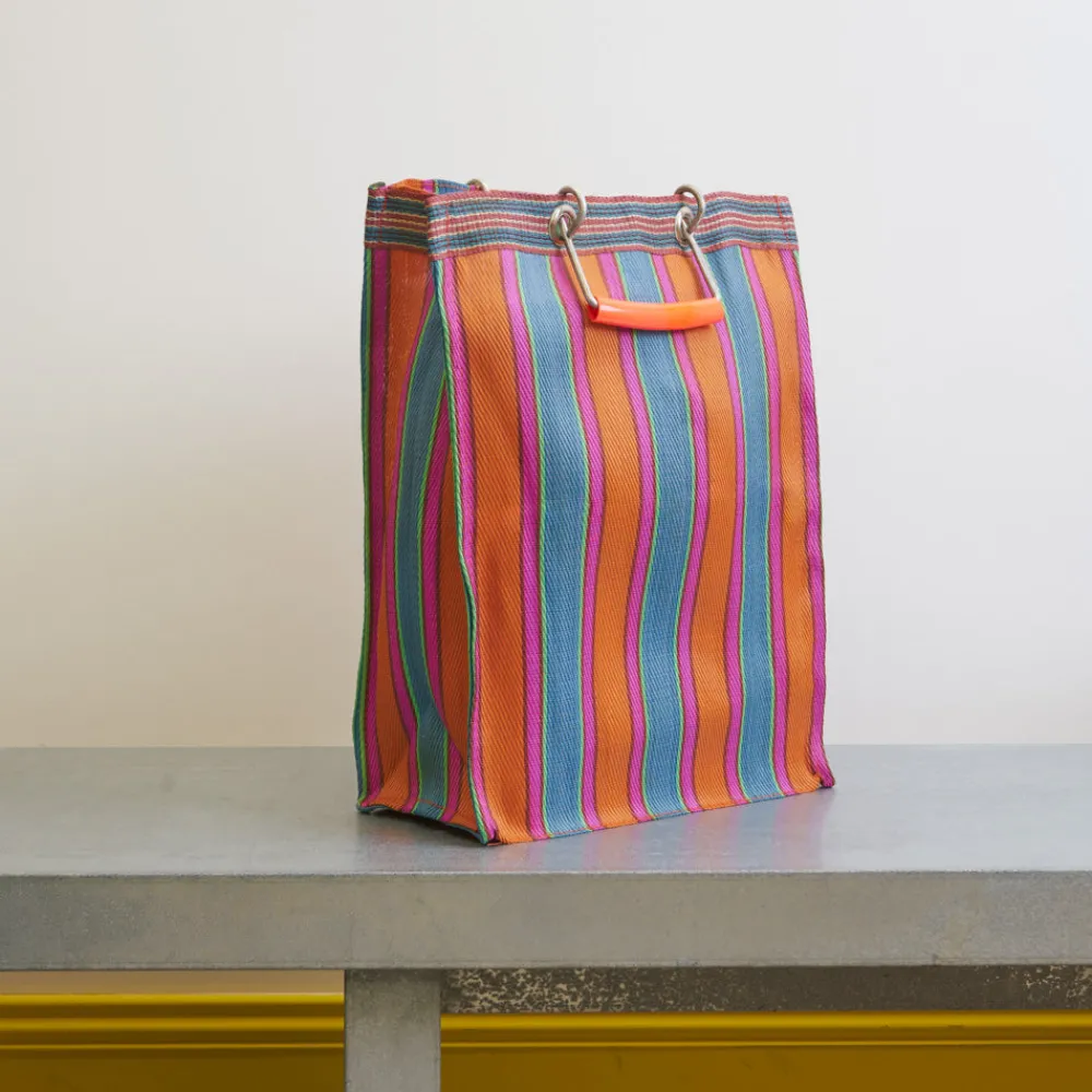 1414 PUEBCO Panier Haut - Orange & Rose