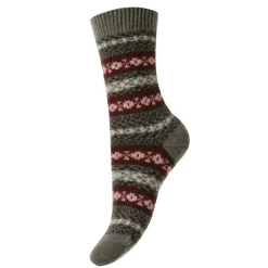 Women Pantherella - Chaussettes Cachemire Fair Isle - Vert