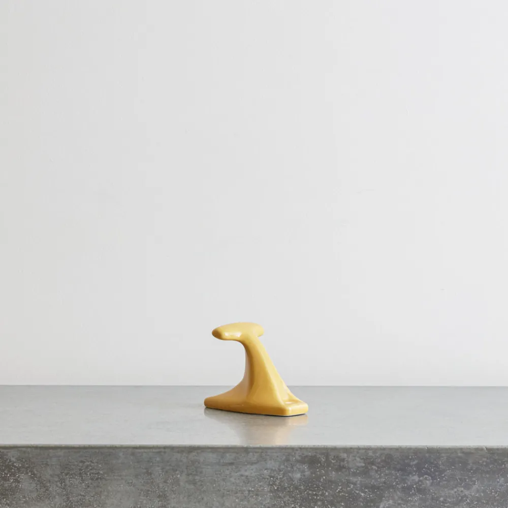 2135 MERIGOUS Patère porcelaine - Jaune