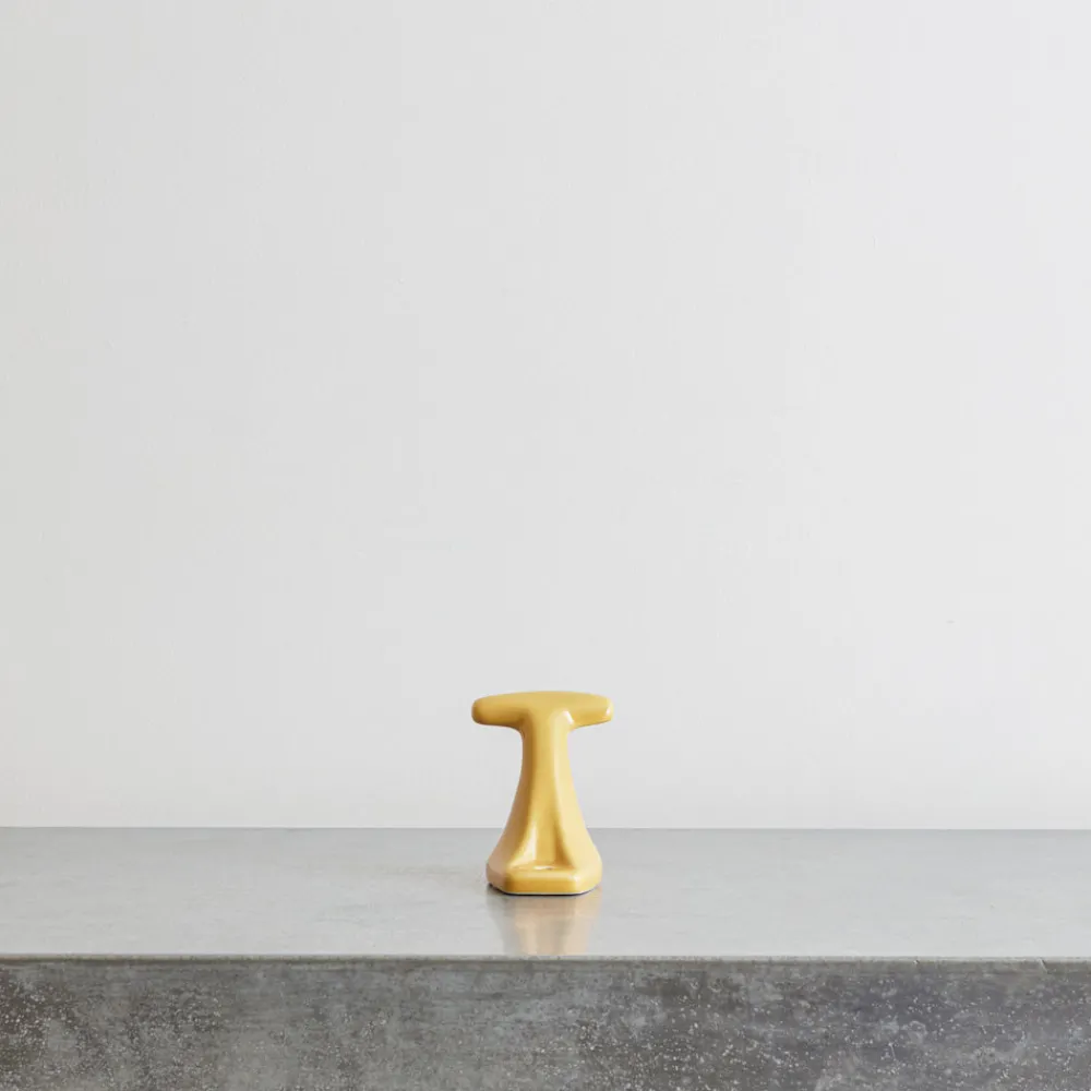 2135 MERIGOUS Patère porcelaine - Jaune