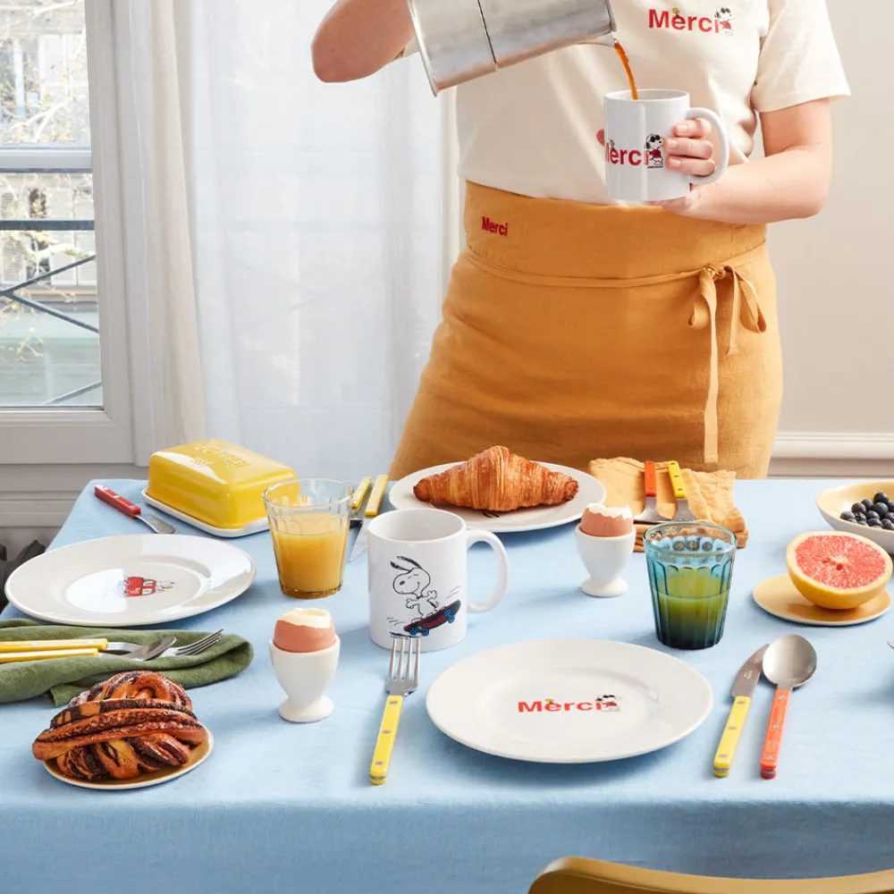 1859 ESSEASCREEN Peanuts x Merci - Assiette à dessert - Logo Merci
