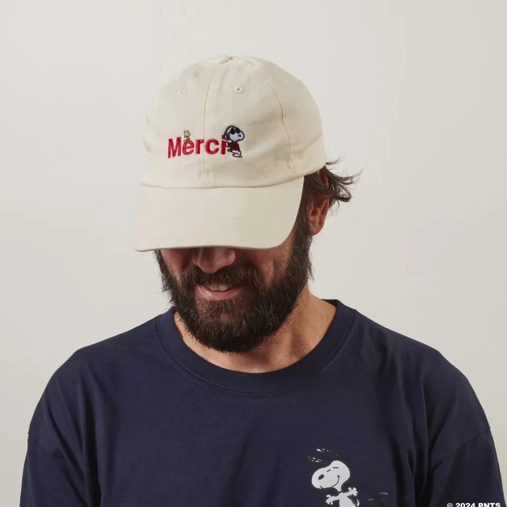 Women M05 Peanuts x Merci - Casquette Merci - Ecru