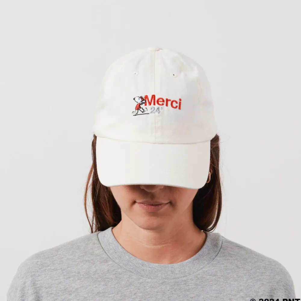 Women M05 Peanuts x Merci - Casquette Merci 24' - Ecru