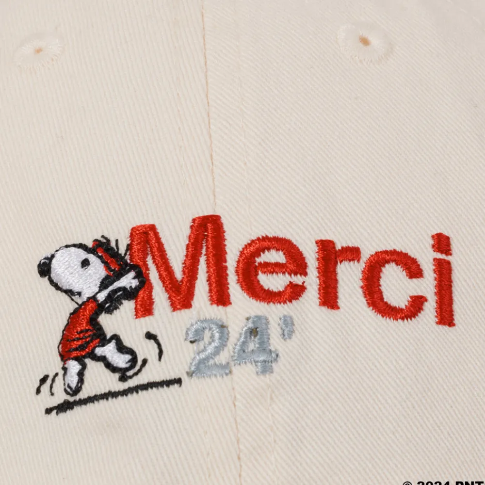 Women M05 Peanuts x Merci - Casquette Merci 24' - Ecru