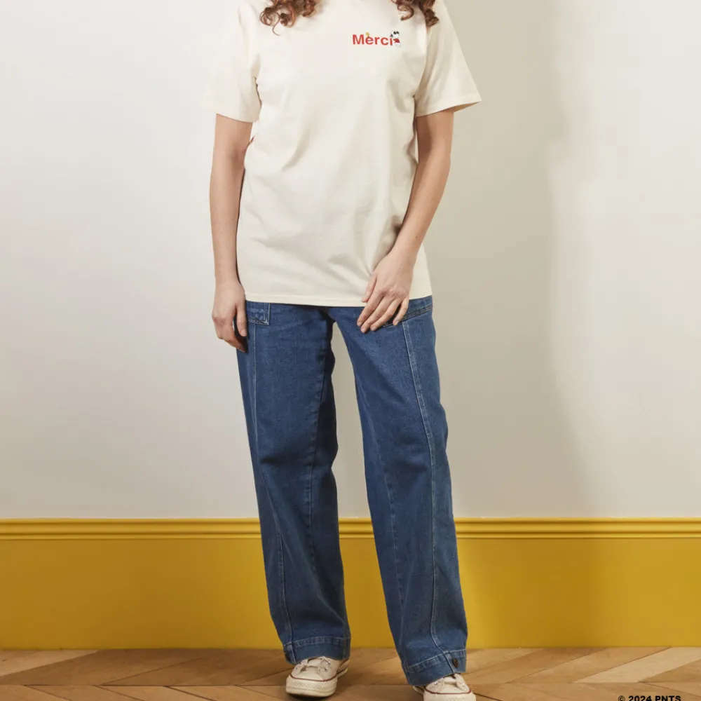 Women M05 Peanuts x Merci - T-Shirt Merci - Ecru
