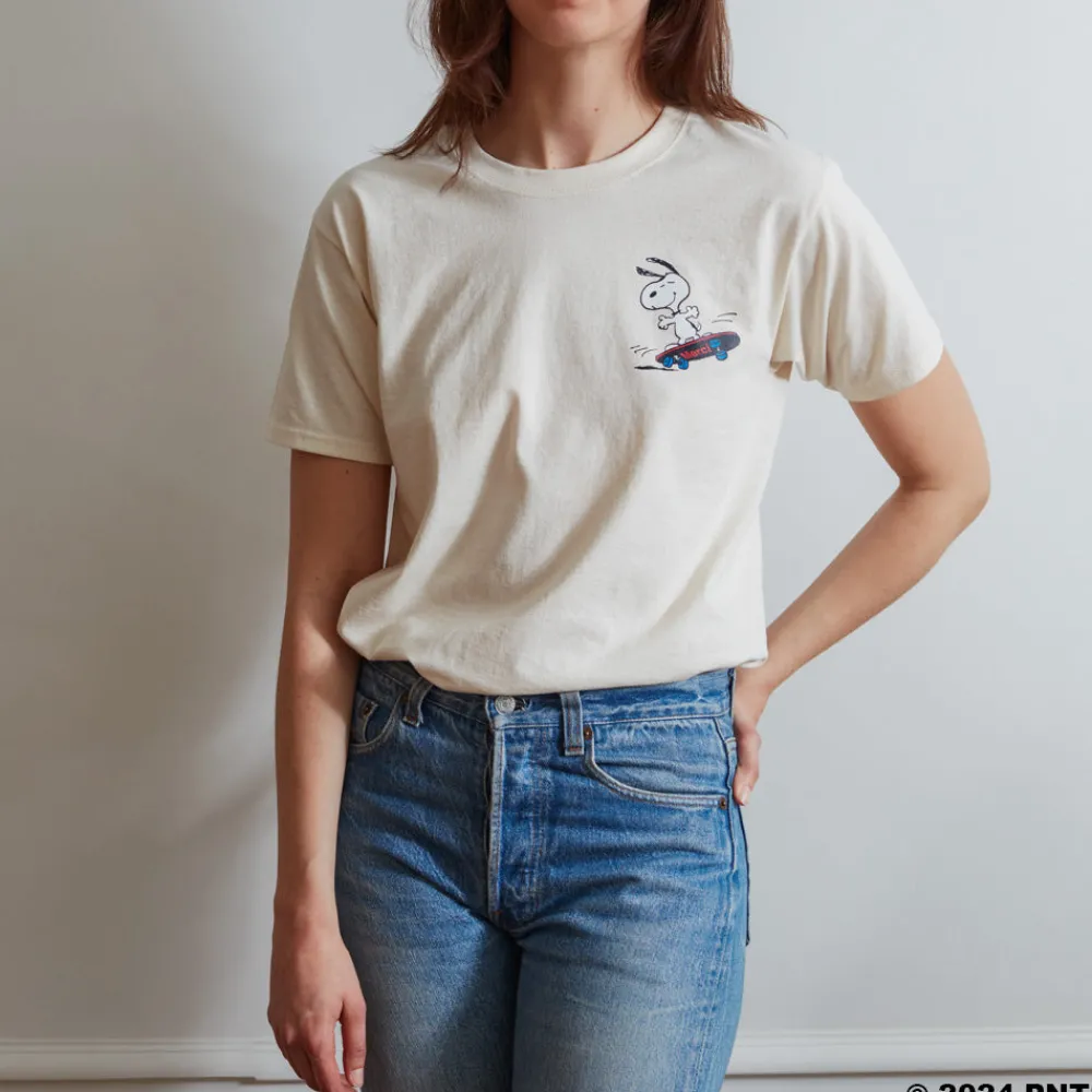 Women M05 Peanuts x Merci - T-Shirt Skate - Ecru