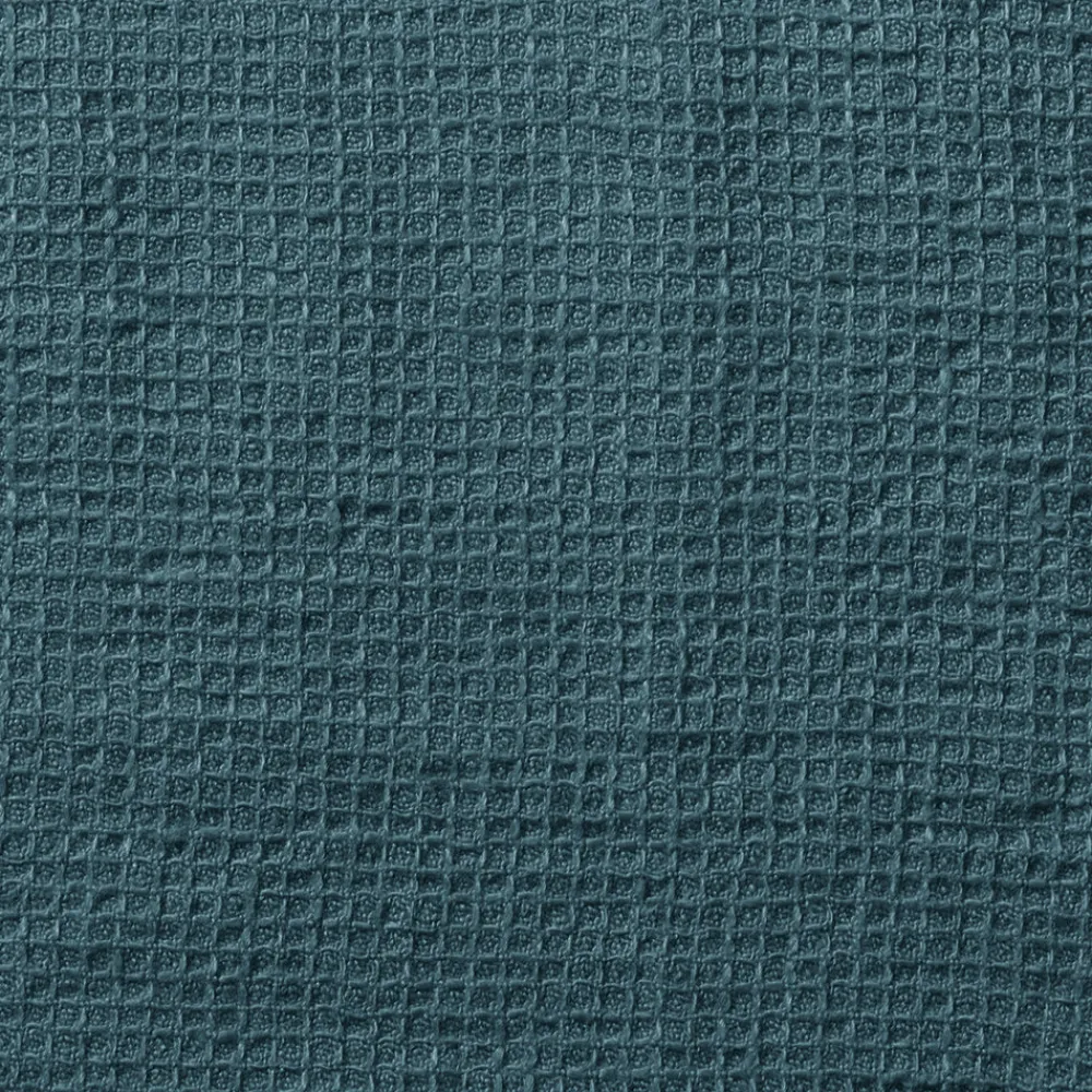 200 LINTEX Peignoir en lin - Nid d'abeille - Bleu Pétrole