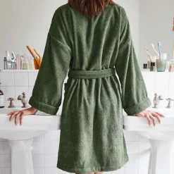 2100 GAZEX Peignoir en éponge - Vert d'Anduze