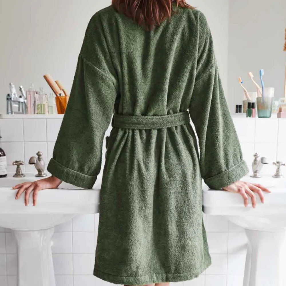 2100 GAZEX Peignoir en éponge - Vert d'Anduze