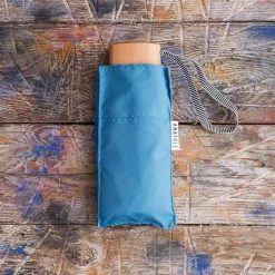 1256 ANATOLE Petit parapluie bois - Bleu Gris
