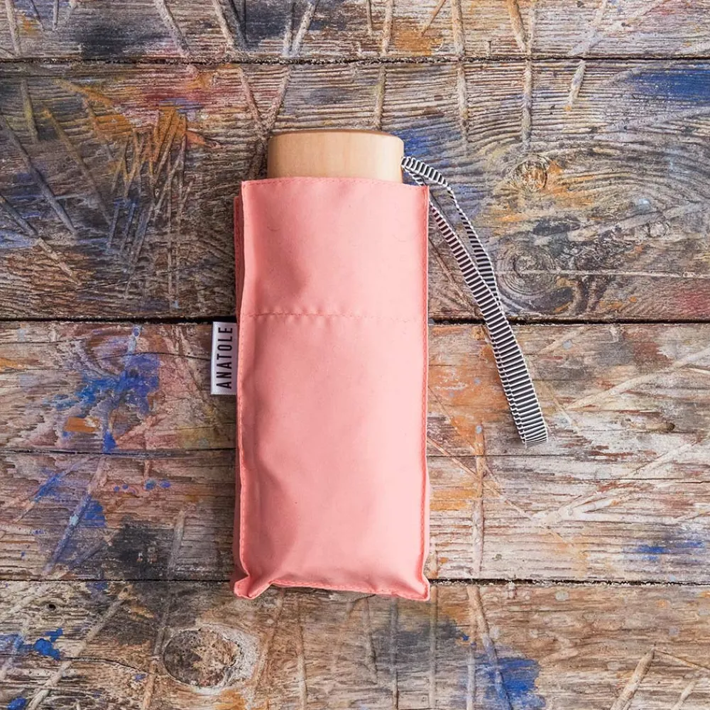 1256 ANATOLE Petit parapluie bois - Rose