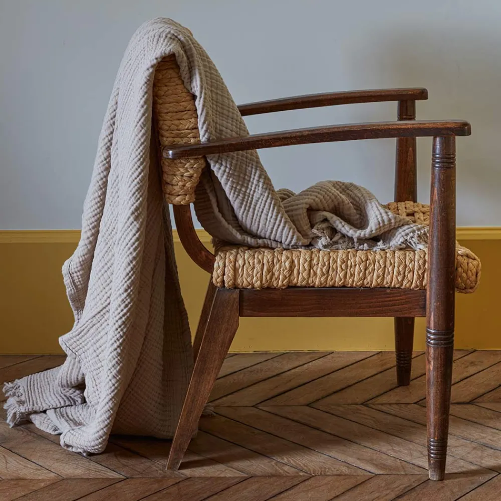 2100 GAZEX Plaid en gaze de coton - Beige Quai de Seine