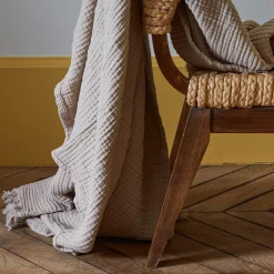 2100 GAZEX Plaid en gaze de coton - Beige Quai de Seine