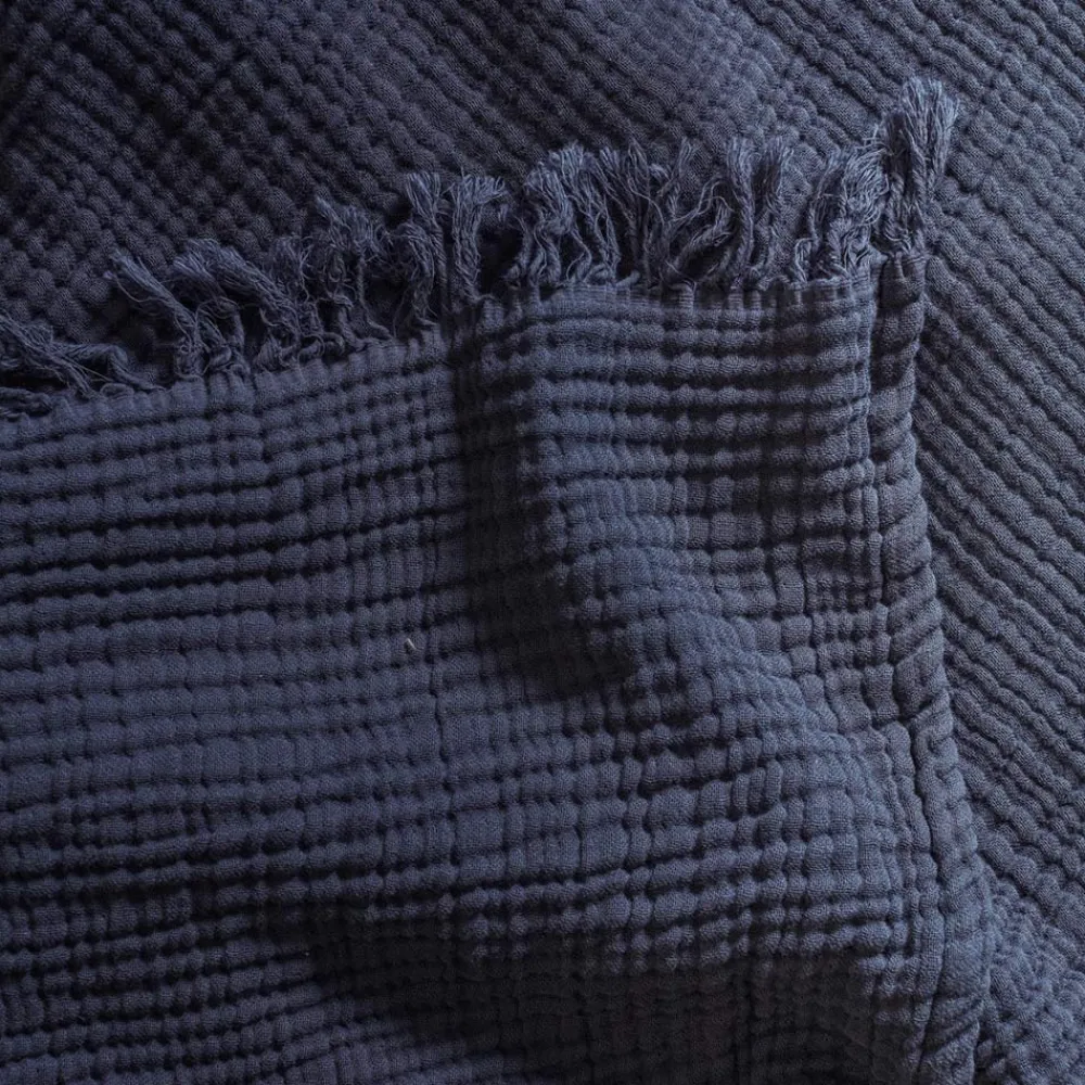 2100 GAZEX Plaid en gaze de coton - Gris Fusain