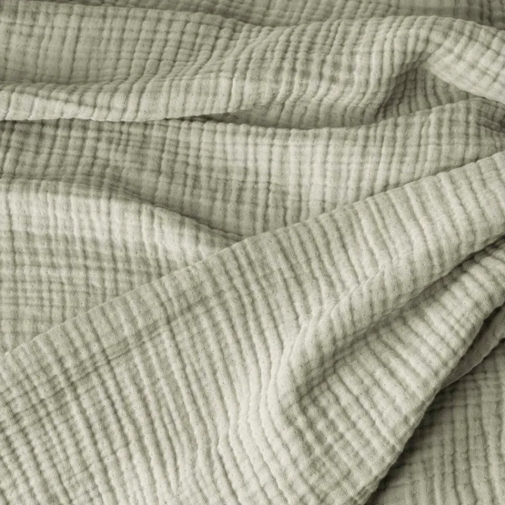 2100 GAZEX Plaid en gaze de coton - Vert 77 Rue de Varenne