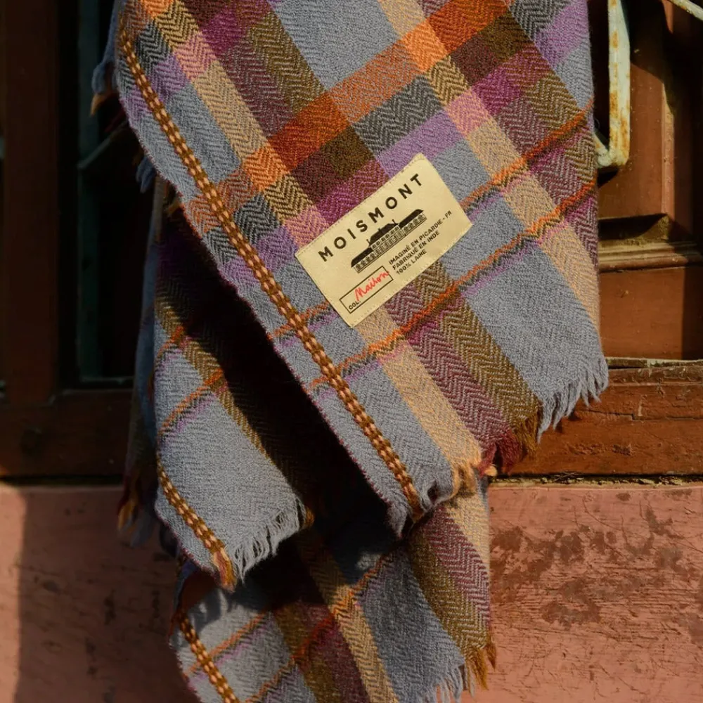 1050 MOISMONT Plaid en laine n°82 - Cloud - Moismont