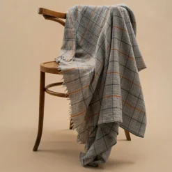1050 MOISMONT Plaid en laine n°79 - Dutch Blue - Moismont