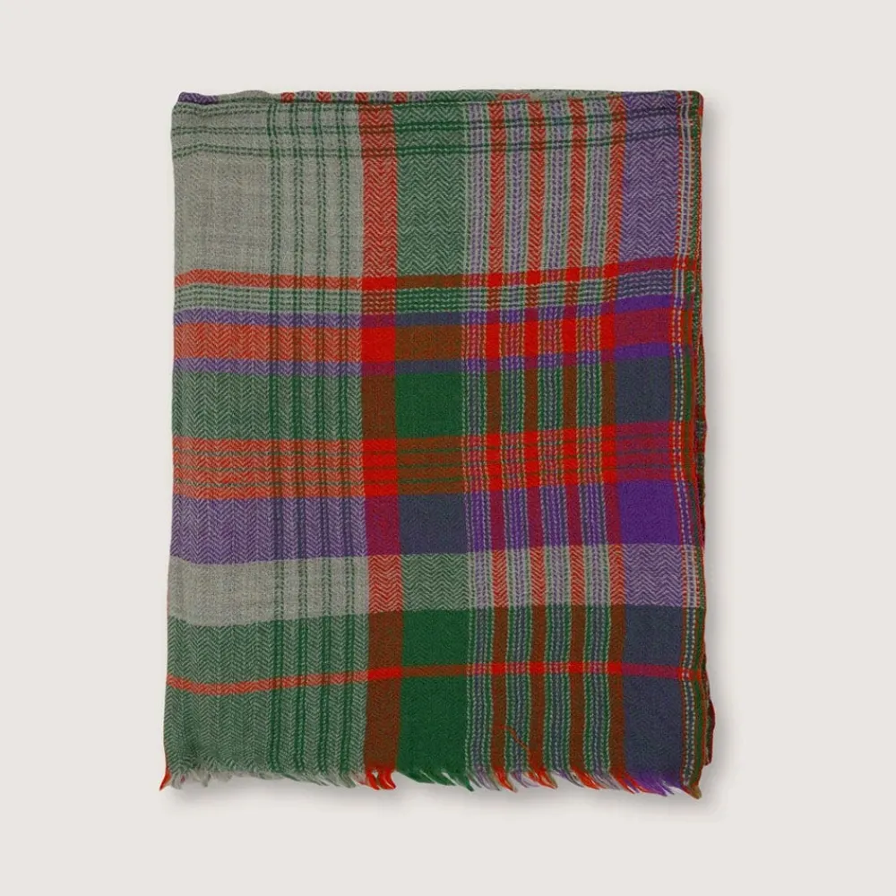 1050 MOISMONT Plaid en laine n°81 - Green Tea - Moismont