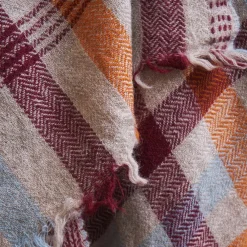 1050 MOISMONT Plaid en laine n°77 - Terracotta - Moismont