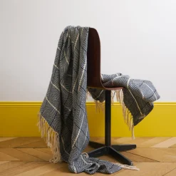 2959 BED AND PHILOSOPHY Plaid en lin et coton Canyon - Denim