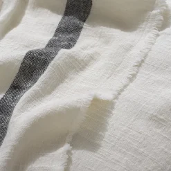 MERCI Plaid en lin lavé - Écru