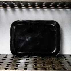 259 SERAX Plat en grès n°10 - Noir d'Encre