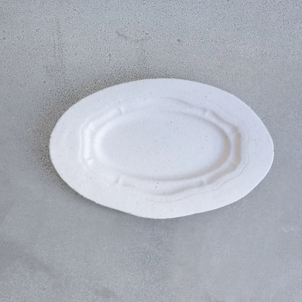 925 JARS CERAMISTES Plat oval Réfectoire - Sable Mat