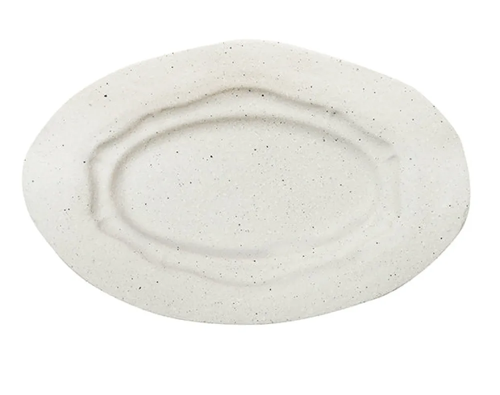 925 JARS CERAMISTES Plat oval Réfectoire - Sable Mat