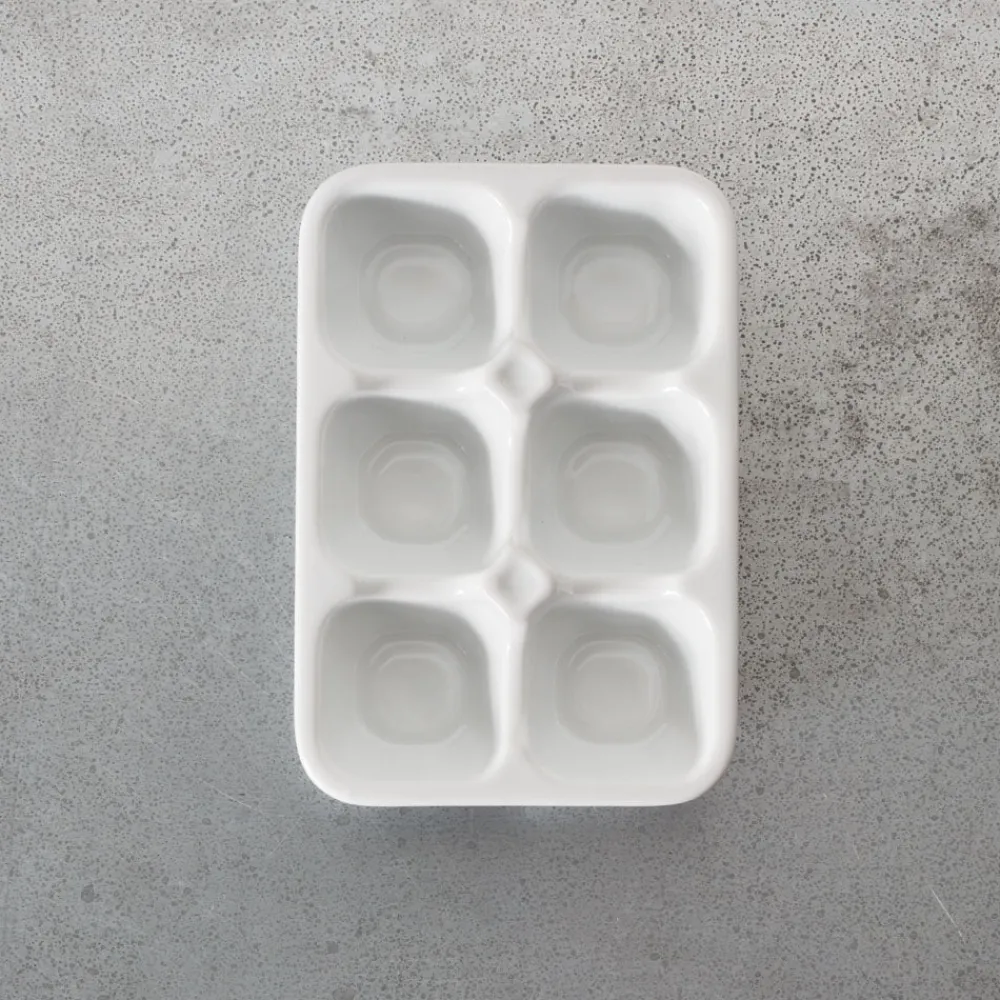 2031 MARUMITSU POTERIE Porte oeuf X6 - Blanc