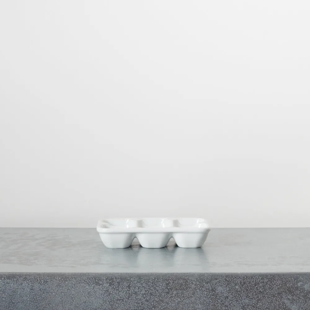 2031 MARUMITSU POTERIE Porte oeuf X6 - Blanc