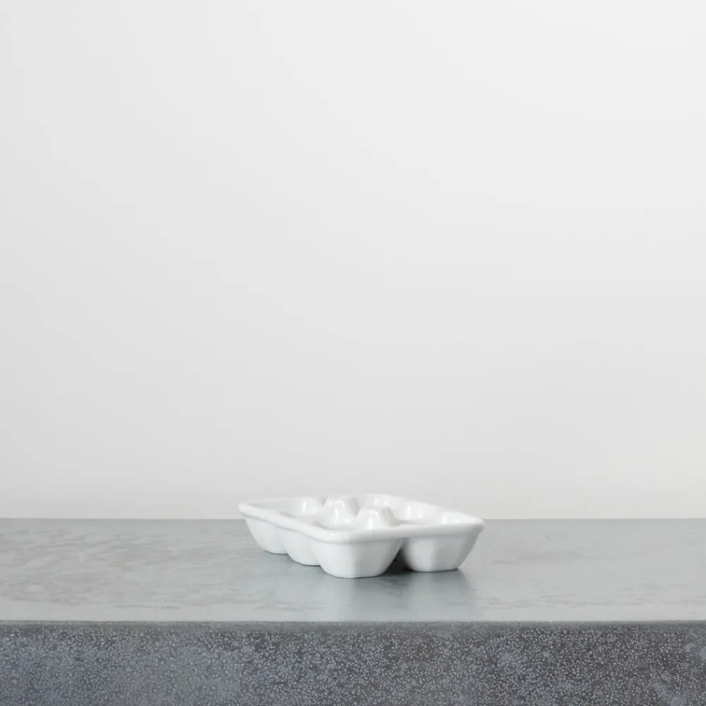 2031 MARUMITSU POTERIE Porte oeuf X6 - Blanc