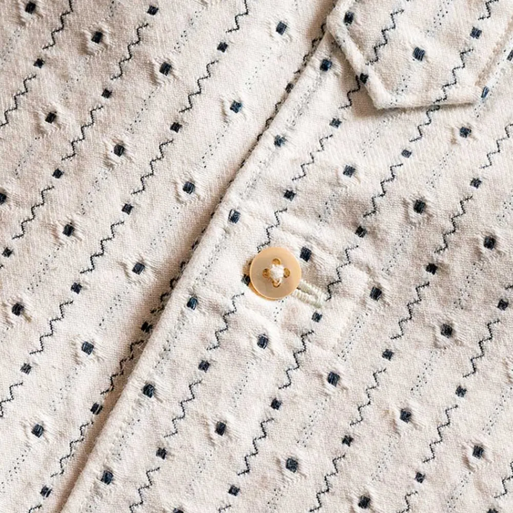 Prequel - Chemise à rayures indigo - Beige
