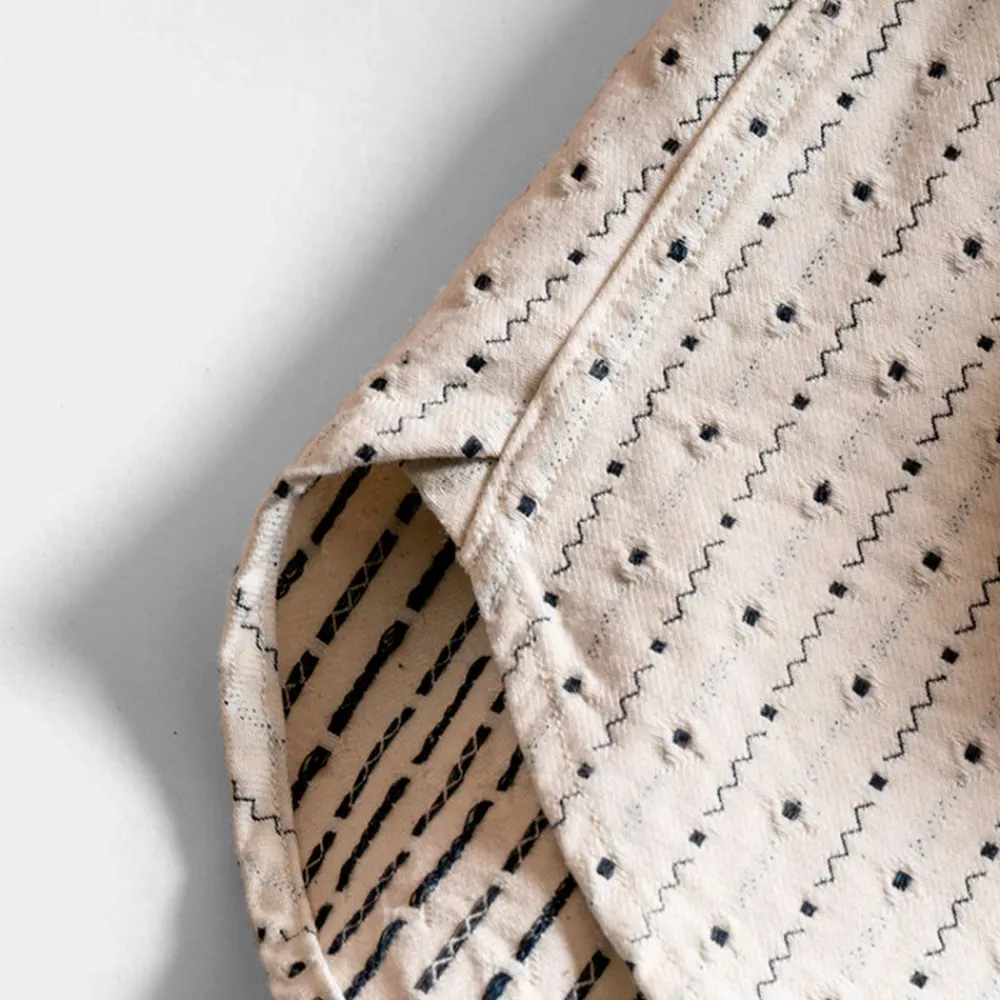 Prequel - Chemise à rayures indigo - Beige