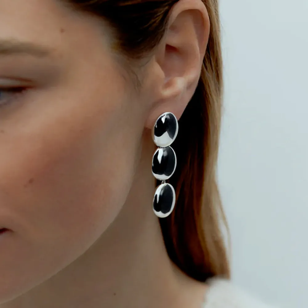 Women RAGBAG - Boucles d'oreilles Dualism Oval - Argent