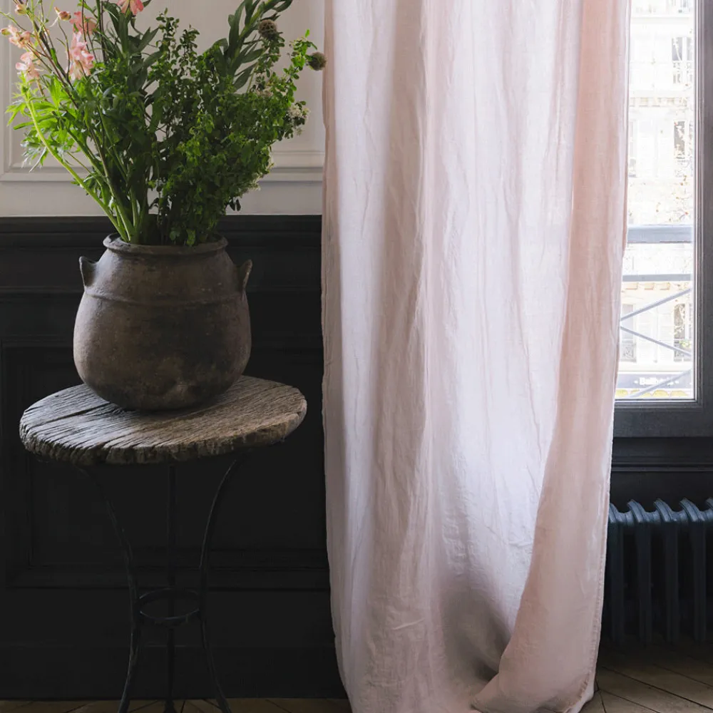 200 LINTEX Rideau en lin lavé - Beige Rosé