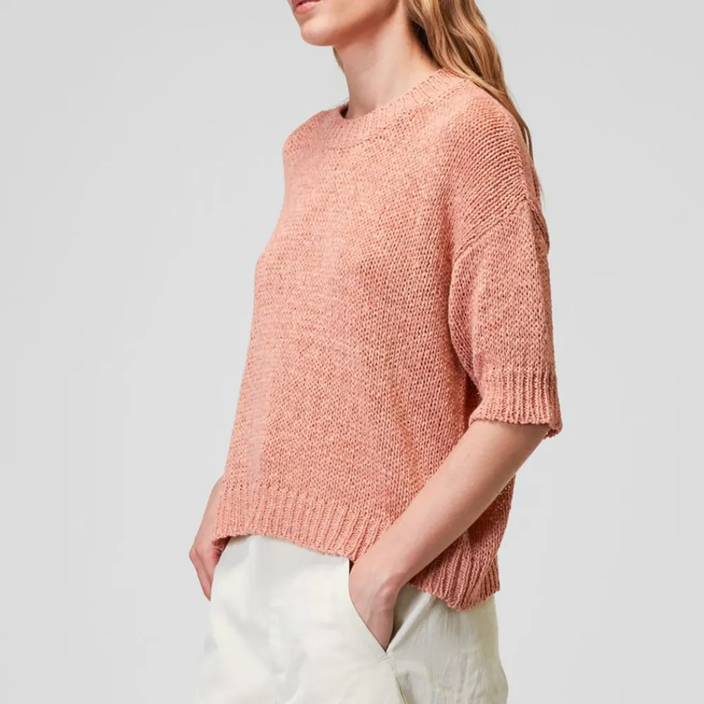 Women Roberto Collina - T-Shirt en Maille - Peche