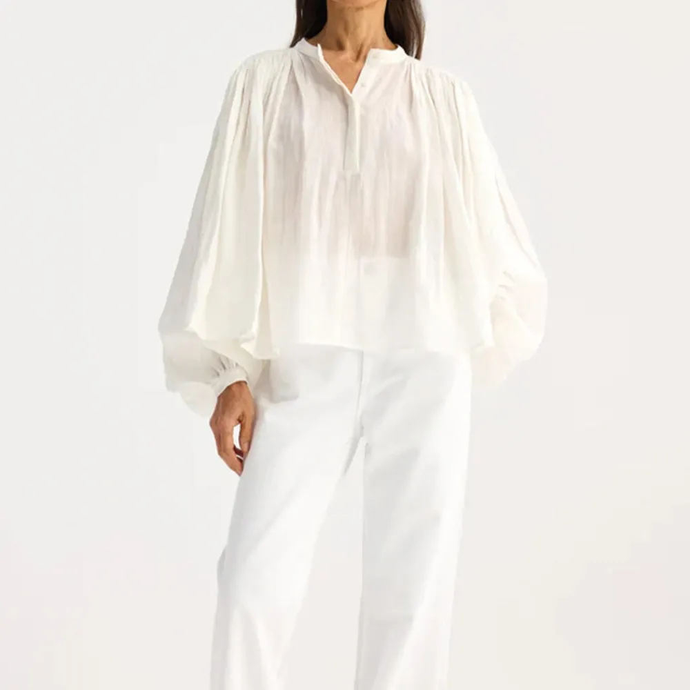 Women ROHE - Blouse plissée - Blanc