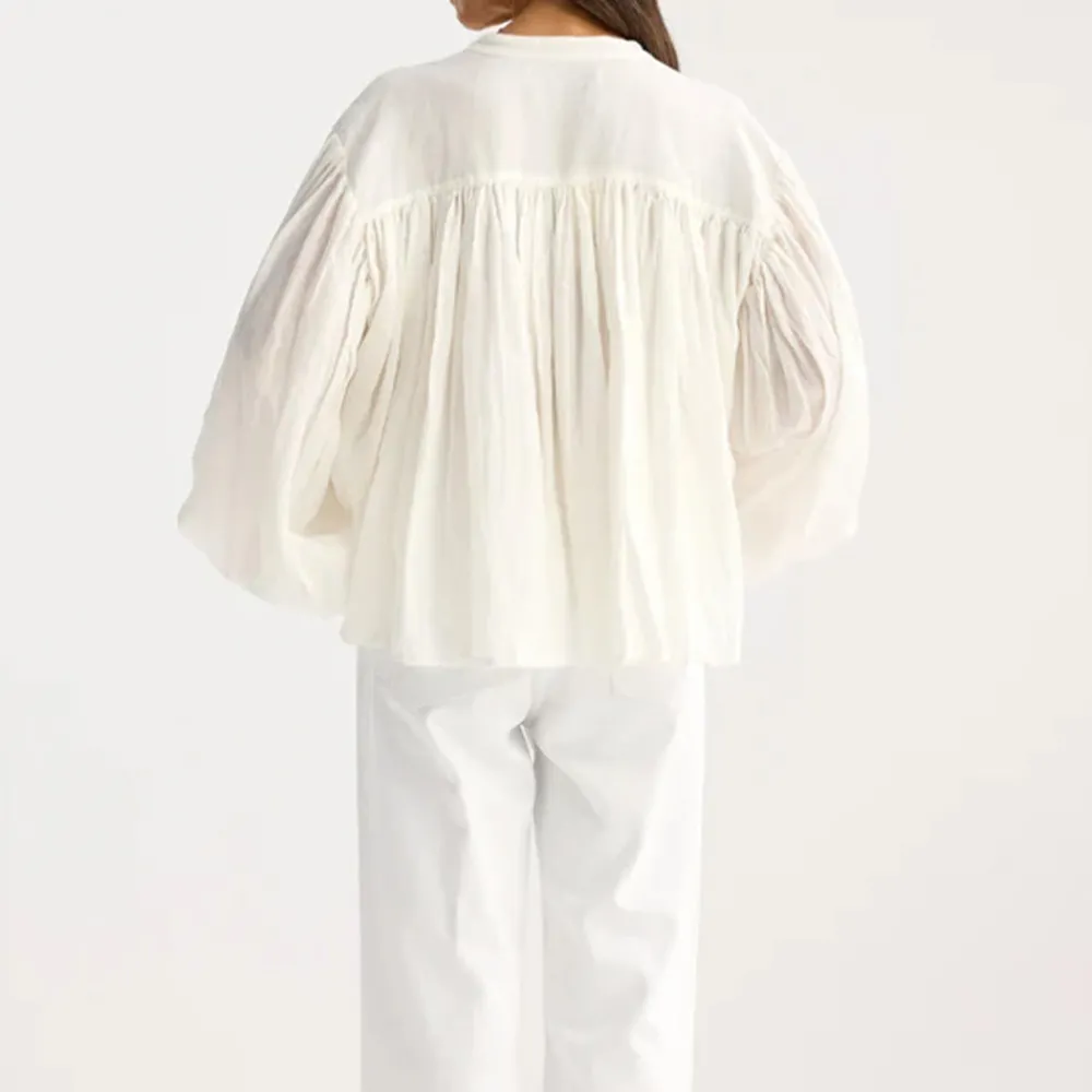 Women ROHE - Blouse plissée - Blanc