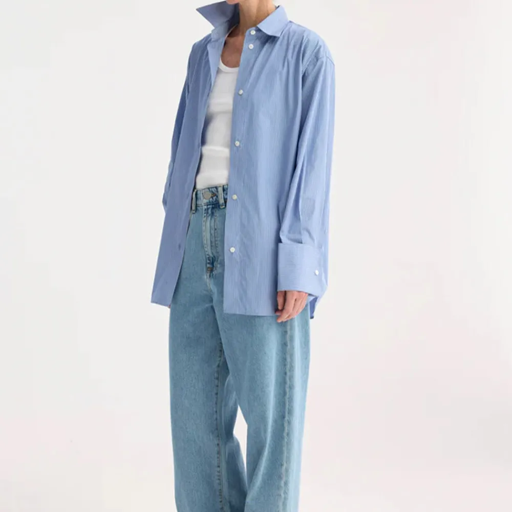 Women ROHE - Chemise Rayée - Bleu