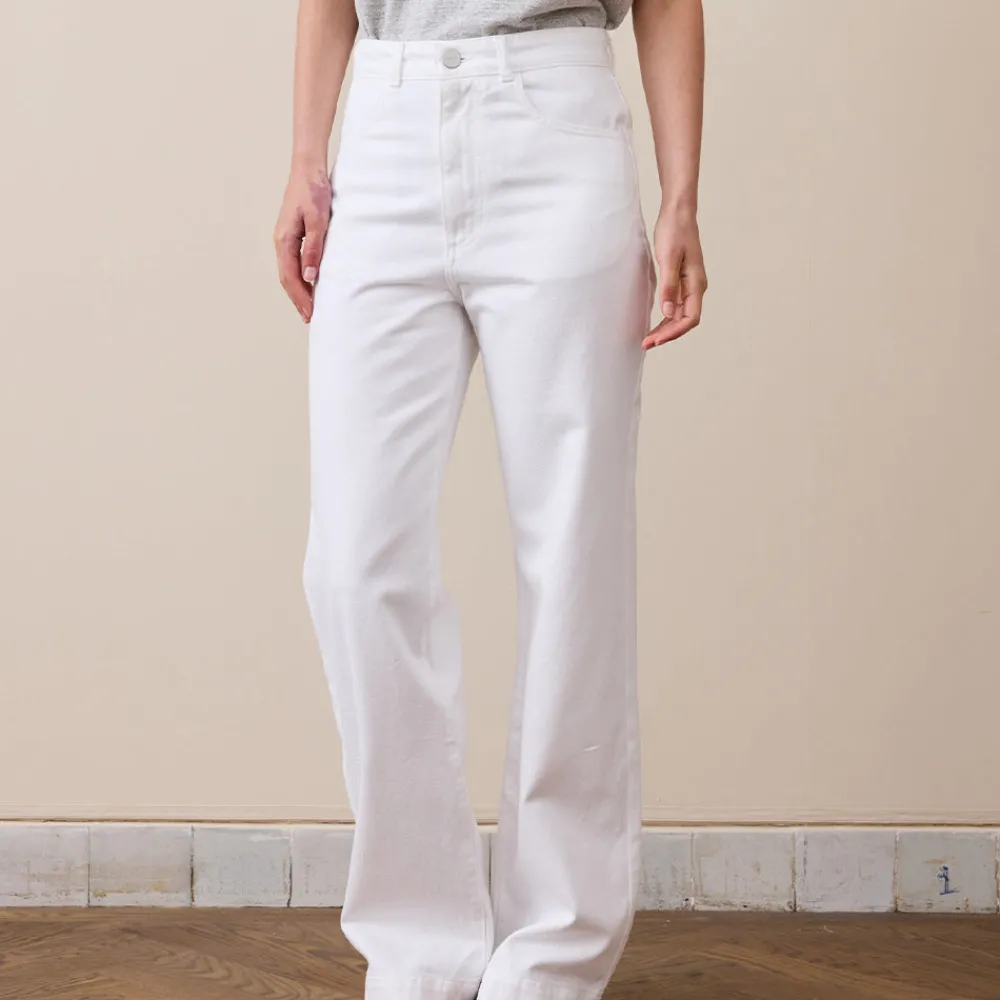 Women ROHE - Jeans Relaxed Fit - White Denim