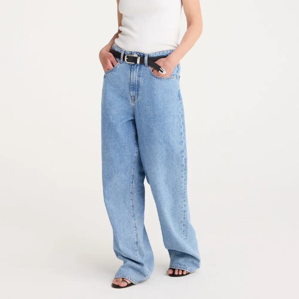 Women ROHE - Jeans Wide Leg - Denim Blue