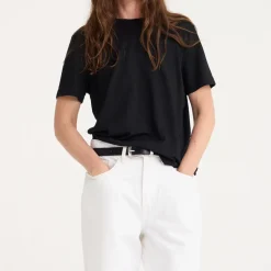 Women ROHE - T-shirt Spring - Noir