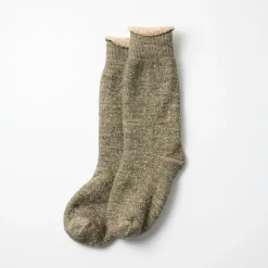 Women ROTOTO - Chaussettes double face - Vert/Marron