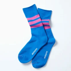 Women Rototo - Chaussettes Rayées - Blue